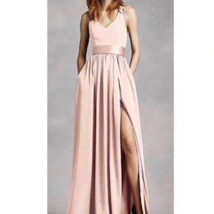 White by Vera Wang Dresses | Vera Wang White V-Neck Halter Biscotti